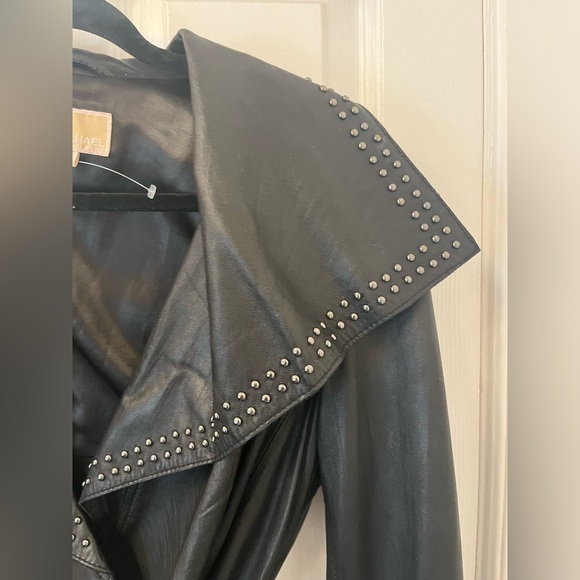 Michael Kors Leather Jacket with silver studs - Picture 5 of 16